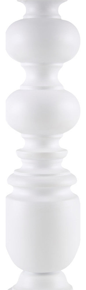 Martha Stewart Astoria Resin Farmhouse Matte White Table Lamp