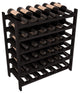 36-Bottle Stackable Wine Rack, Premium Redwood, Black Stain