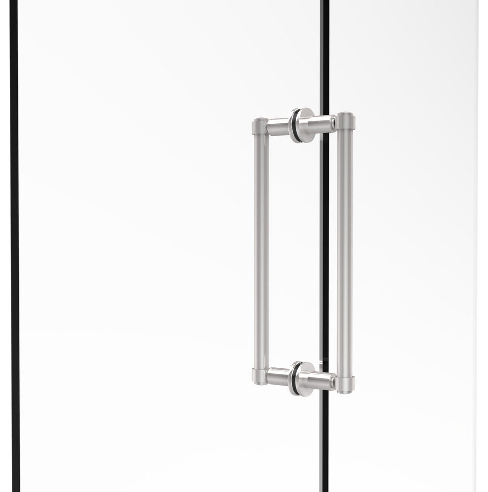 Contemporary 12" Back to Back Shower Door Pull, Polished Chrome