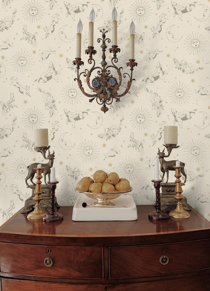 Zodiac Dreams Linen Peel and Stick Wallpaper