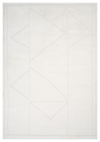 Monotone Moroccan Ivory Power-Loom Area Rug 5' x 7'6"