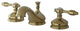 Kingston Brass Widespread Bathroom Faucet With Brass Pop-Up, Polished Brass
