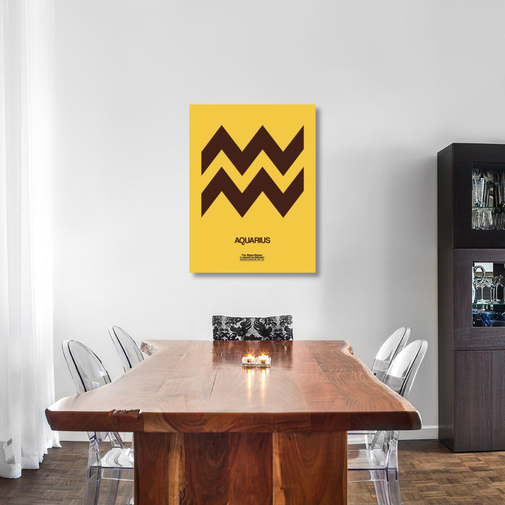 "Aquarius Zodiac Sign Brown" Fine Art Print