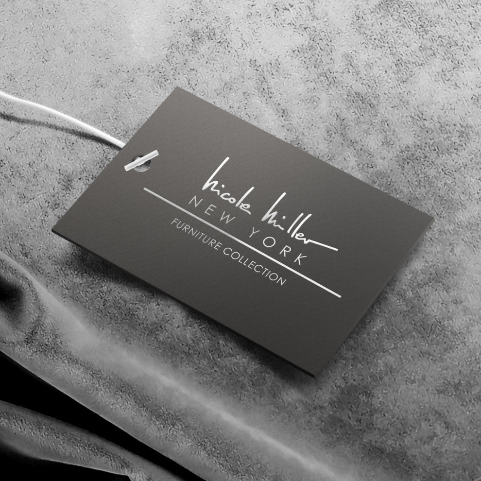 Nicole Miller Marc Velvet Accent Chair With Acrylic Legs, Purple