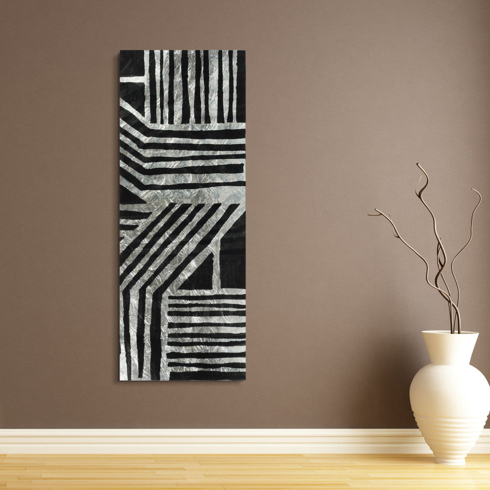 Nokomis Abstract Diptych Wall Art Print Tempered Glass Wall Art With Silver Leaf