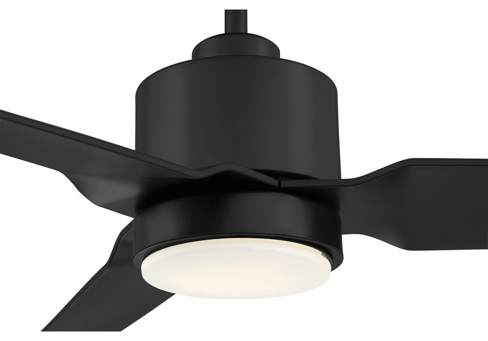 52" LED Ceiling Fan, Matte Black