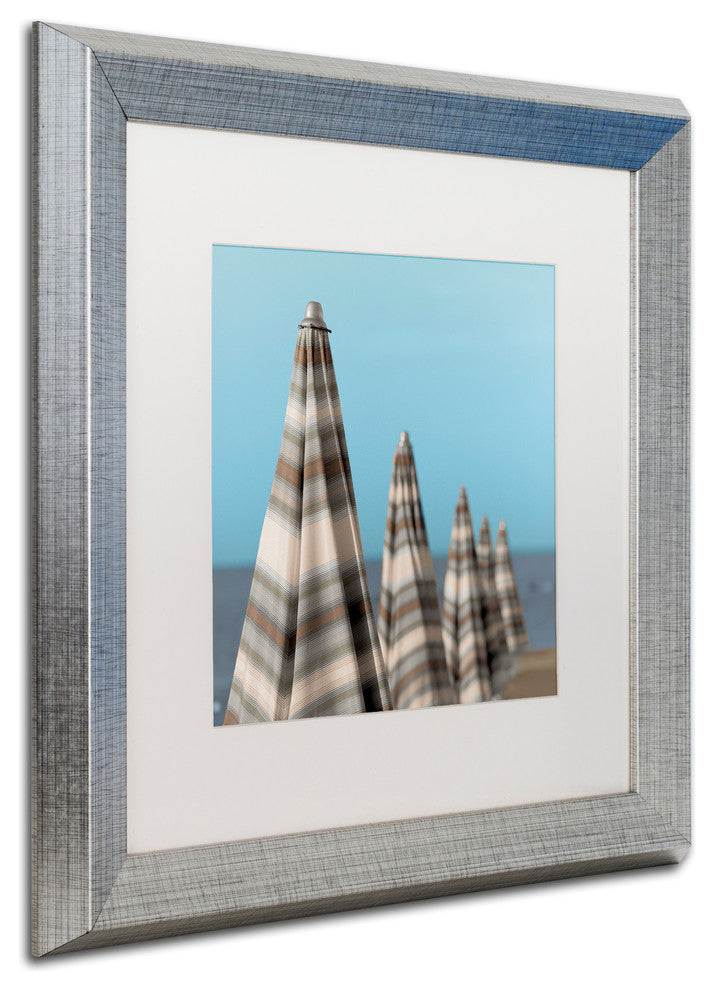 Alan Blaustein ''Grossetto Parasol III'' Art, Silver Frame, White Mat, 16x16