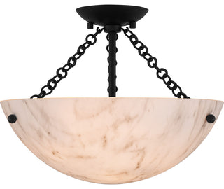 Quoizel QSF6751 Baylor 3 Light 15"W Semi-Flush Bowl Ceiling - Matte Black