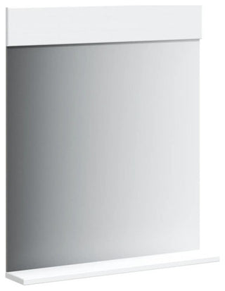 vidaXL Bathroom Mirror with Shelf Storage Vanity Mirror BERG White Solid Wood