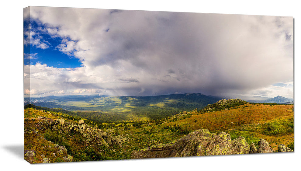 Stormy Sky with Clouds Panorama, Large landscape Canvas Art Print, 60"x28"