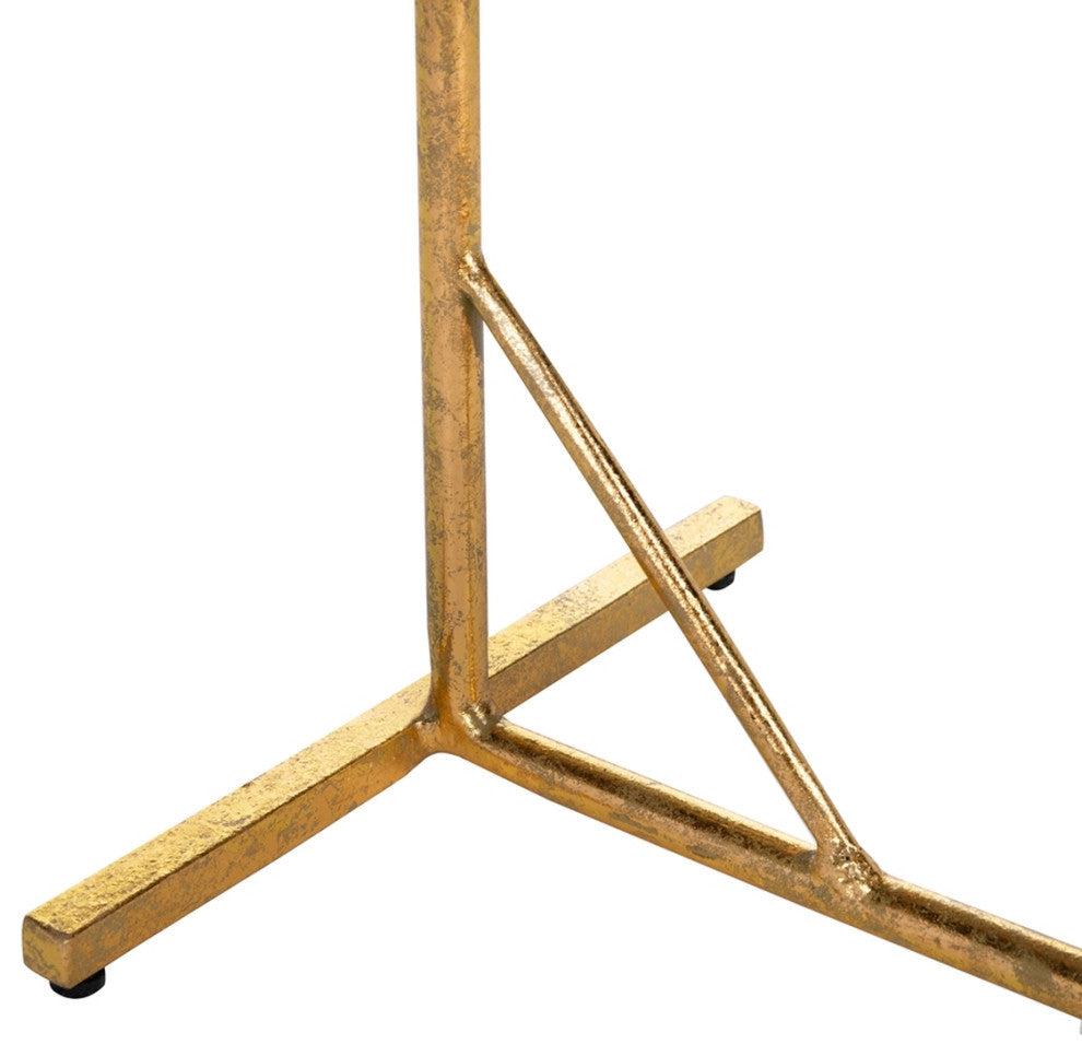 Safavieh Sionne Round C Table, Hunter Green/Gold