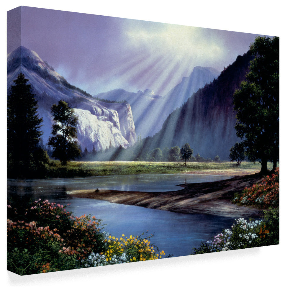 "Light Over Mountain Scene" by Anthony Casay, Canvas Art, 24"x18"
