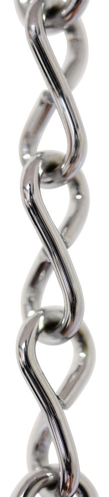 Steel Single Jack Basket Chain, Various Finishes, 3 Sizes, Polished Chrome, U15