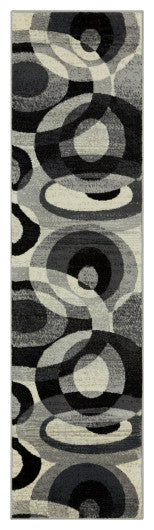 Surya Riley RLY-5106 7'10"x10'10" Rug, Medium Gray/Black/White