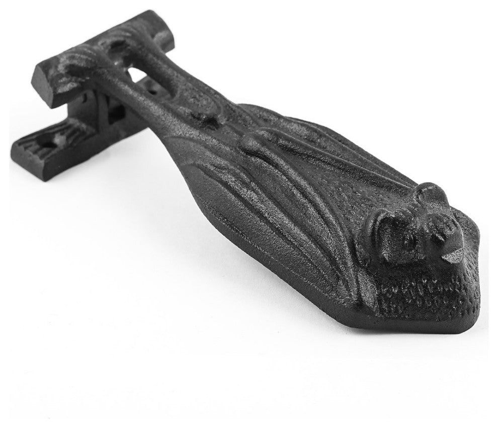 Black Cast Iron Bat Style Door Knocker 5" H x 2" W Renovators Supply