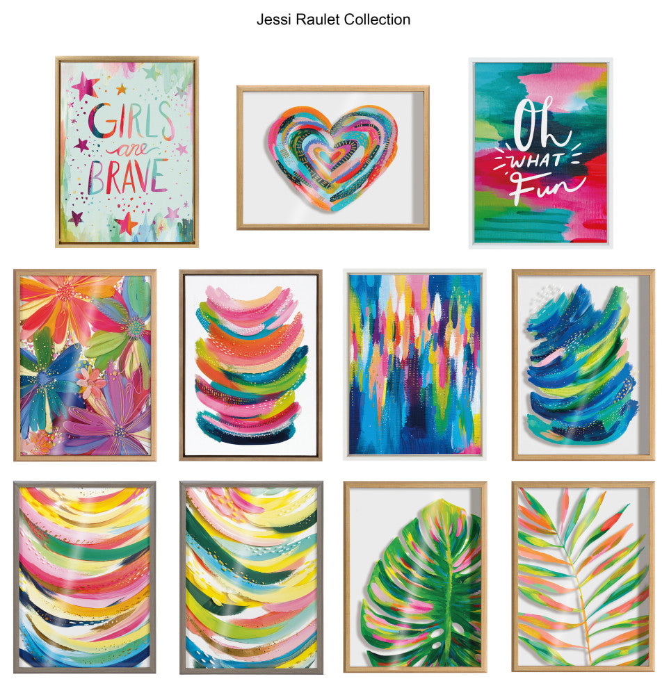 Blake Palma Framed Printed Glass by Jessi Raulet of Ettavee, Natural 18x24