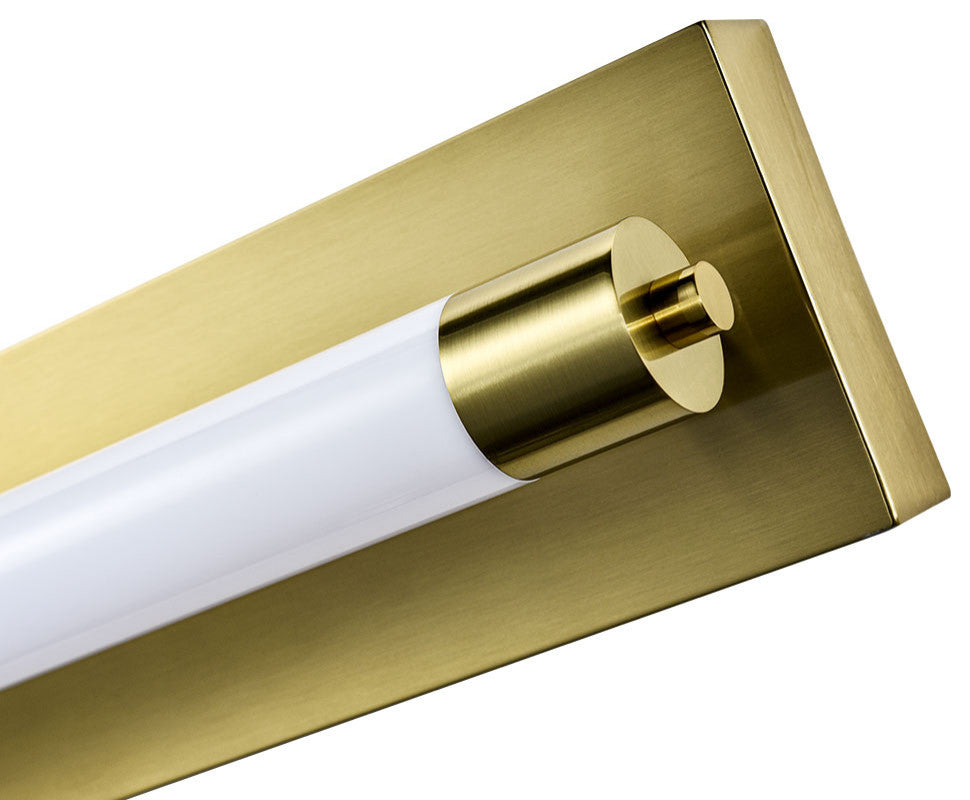 Procyon 24" ETL Certified Integrated LED Bathroom Light Fixture, Antique Brass