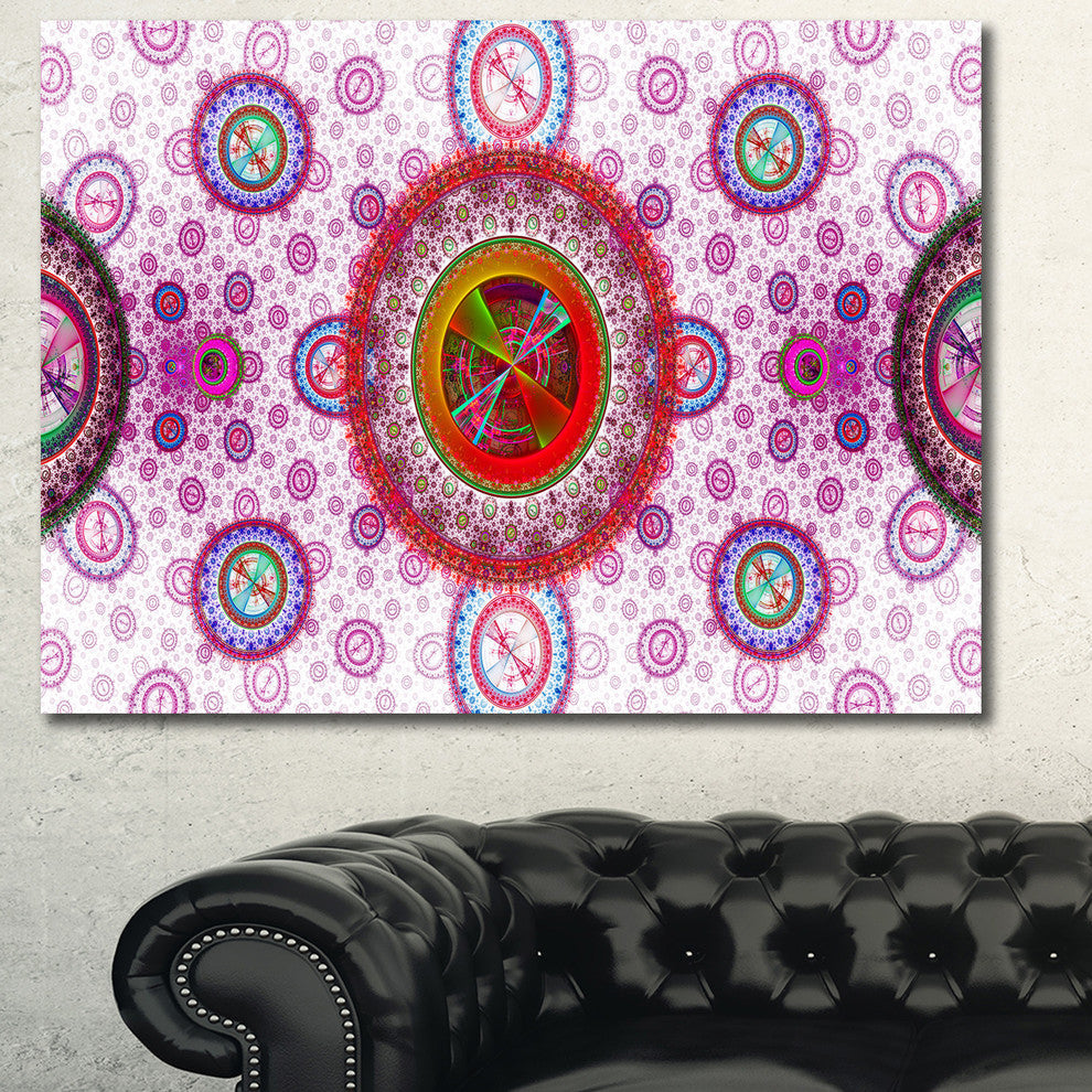 Pink Psychedelic Relaxing Art, Abstract Canvas Art Print, 40x30