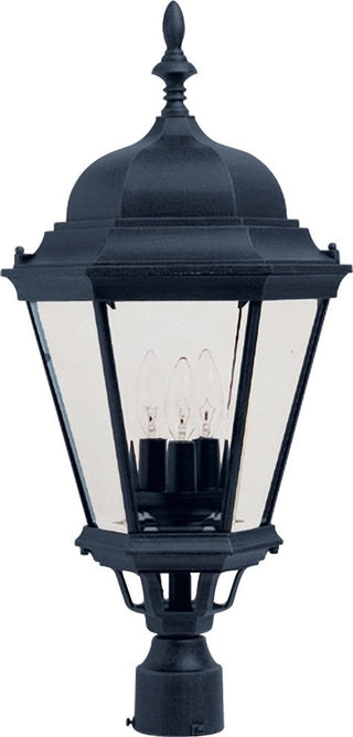 Maxim Westlake Cast 3-Light Outdoor Pole/Post Lantern Black - 1007BK