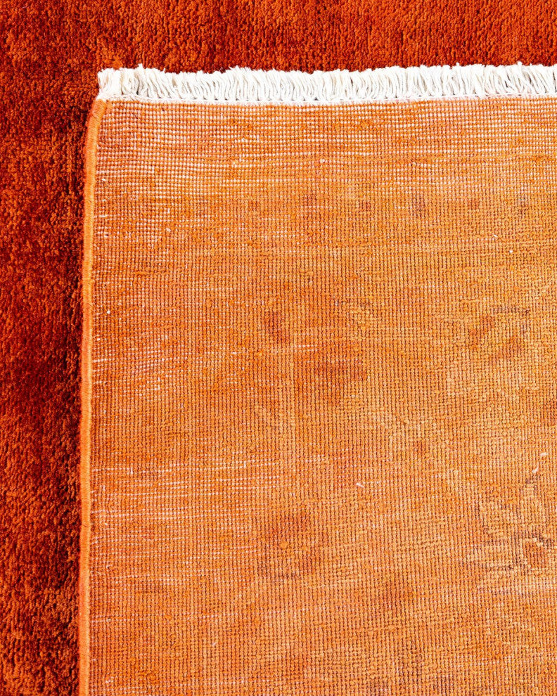 Vibrance, One-of-a-Kind Hand-Knotted Area Rug Orange, 6'1"x8'9"