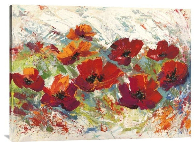 "Papaveri in Estate" Stretched Canvas Giclee by Luigi Florio, 40x30"