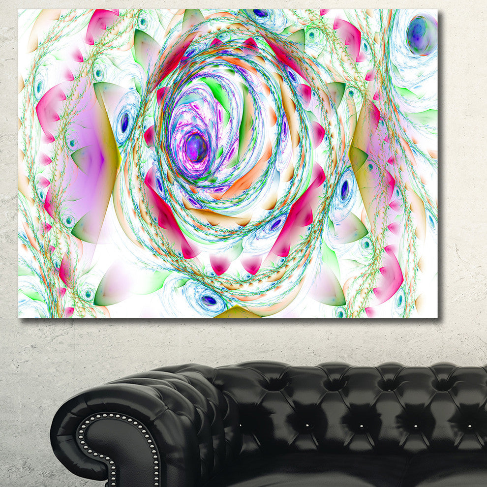 Multi Color Exotic Flower Whirlpool, Floral Canvas Art Print, 40"x30"