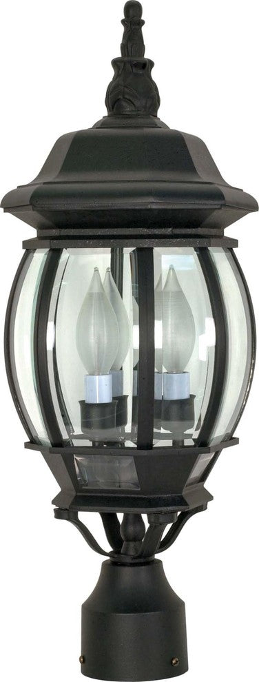 Nuvo Central Park 3-Light Incandescent Outdoor Light Fixture, Textured Black