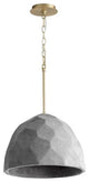 Oxygen Lighting 3-663-1540 Maria 1-Light Pendant Light, Dark Gray / Aged Brass