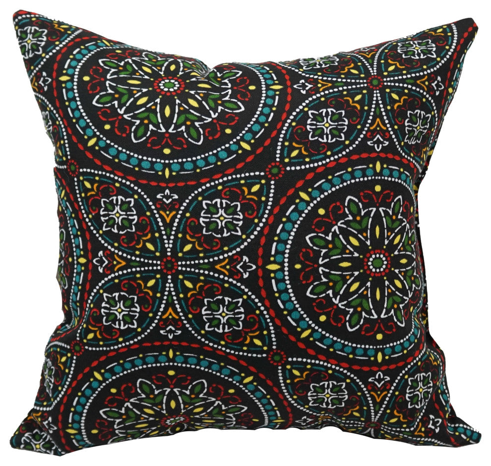 17" Square Polyester Outdoor Throw Pillows, Set of 4, Alden Starlight
