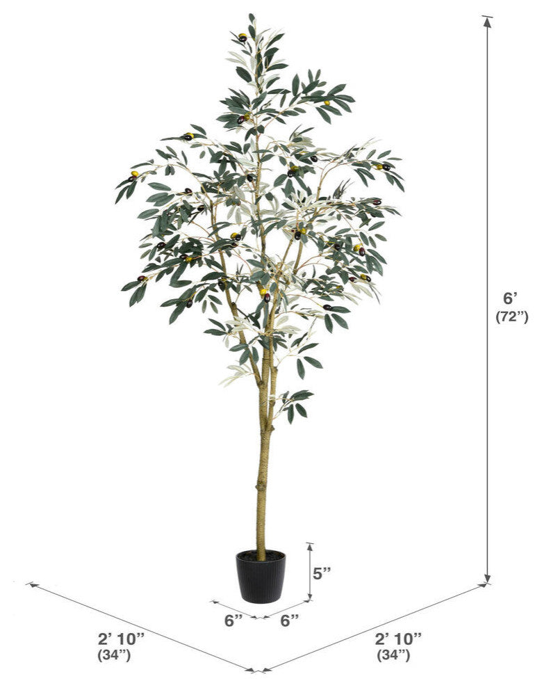 Vickerman Potted Olive Tree, 6''