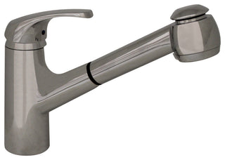 Whitehaus 3-2071-C Lever Kitchen Faucet w Pull Out Spray Head In Chrome