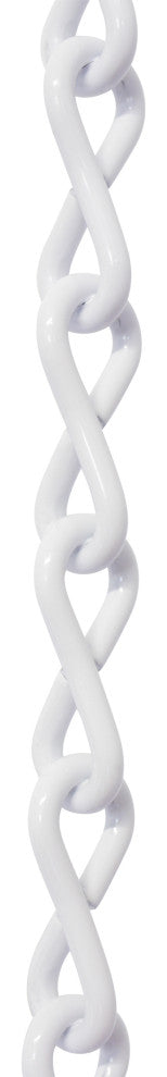 Steel Single Jack Basket Chain, 3 Sizes, 10'', White, U25