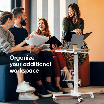 ONKRON Rolling Laptop Stand - Computer Cart With Wheels - Desk up to 17.6 lbs