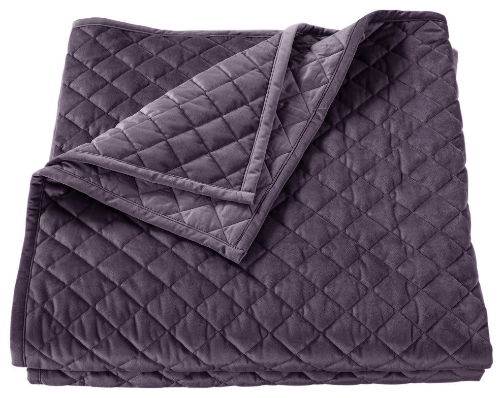 Velvet Diamond Quilt, Twin, Amethyst, 1 Piece