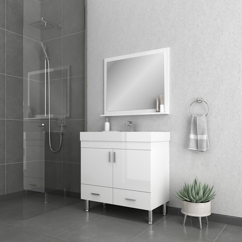 Ripley 36" Modern Bathroom Vanity Set, White