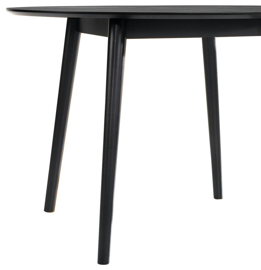 Arcadia 48" Round Dining Table in Black Wood