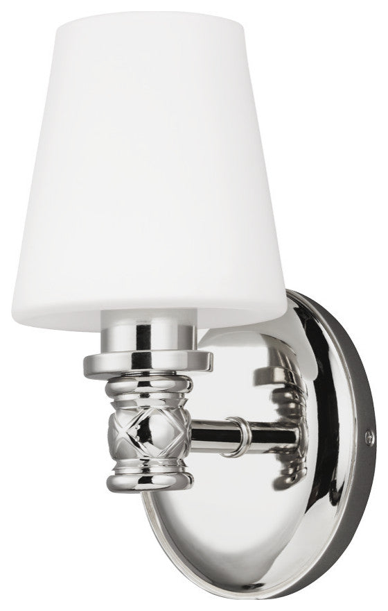 Generation Lighting, VS22101PN, 1-Light Sconce, Polished Nickel