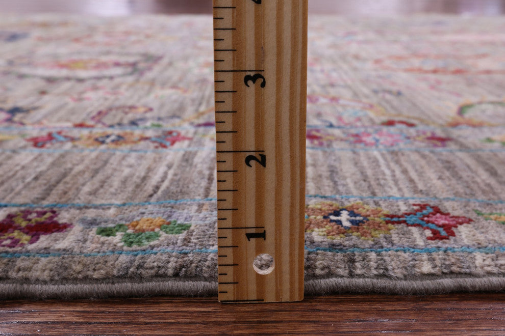 4' 1" X 6' 0" Hand Knotted Persian Tabriz Wool Rug Q9913