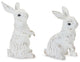 Carved Bunny Figurine, 2-Piece Set