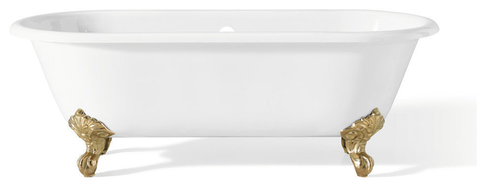 Cheviot Products Regal Cast Iron Bathtub With Continuous Rolled Rim