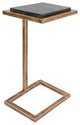 Surya Stone Age AGE-003 End Table, Black/Gold