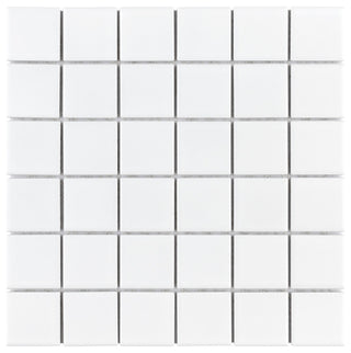 Metro Quad Matte White Porcelain Floor and Wall Tile