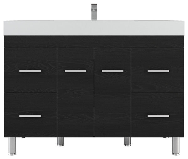 Ripley 48" Modern Bathroom Vanity, Black