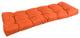 51"x19" Tufted Solid Outdoor Spun Polyester Loveseat Cushion Orange