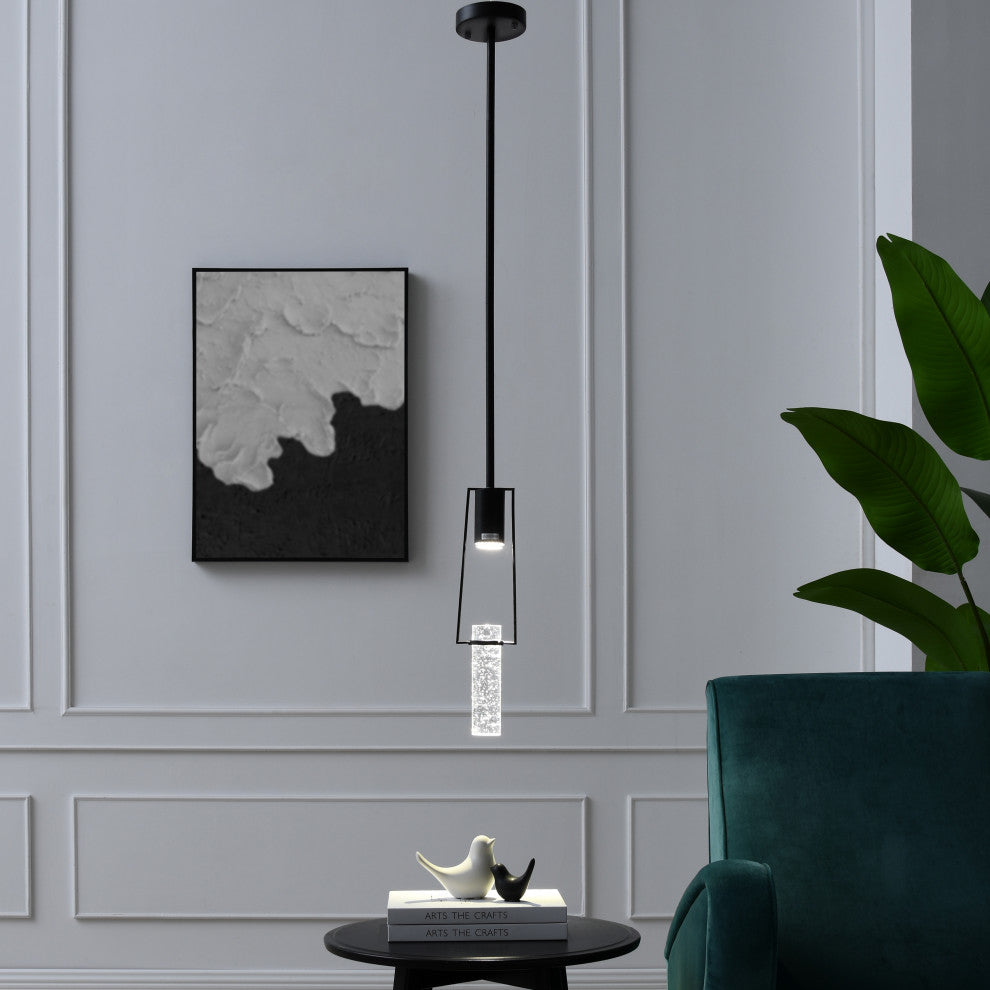 Harmony Single Dimmable Matte Black Pendant