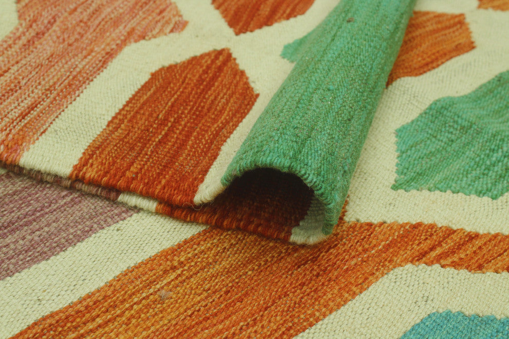 Sangat Kilim Mabel Rust/Ivory Rug, 8'5x11'3