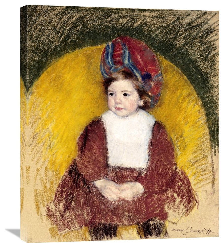"Margot In a Dark Red Costume" Artwork, 24" x 30"