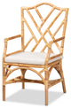 Baxton Studio Delta Modern and Contemporary Natural Finished Rattan Armchair