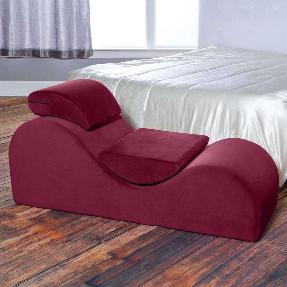 Avana Luvu Lounger-Chaise Lounge for Yoga, Exercise & More, Merlot