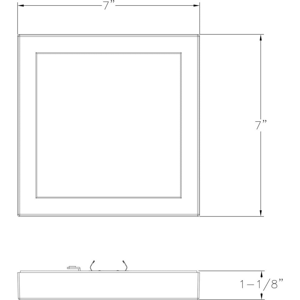 Everlume Collection White 7" Edgelit Square